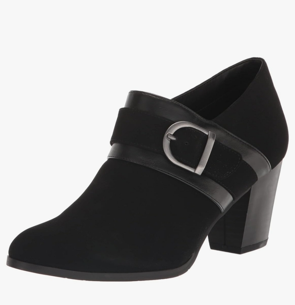 Easy Street Black Heeled Boots with Chunky Heel US Size 7M